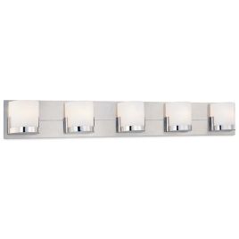 Convex Wall Mount Bathroom Bar Lighting Collection In Chrome Bed