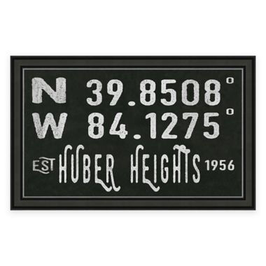 Huber Heights Ohio Coordinates 28-Inch x 16-Inch Framed Wall Art. View a larger version of this product image.
