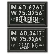 Pennsylvania Coordinates Framed Wall Art