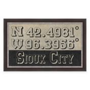 Sioux City, IA, Coordinates 27-Inch x 17-Inch Framed Wall Art