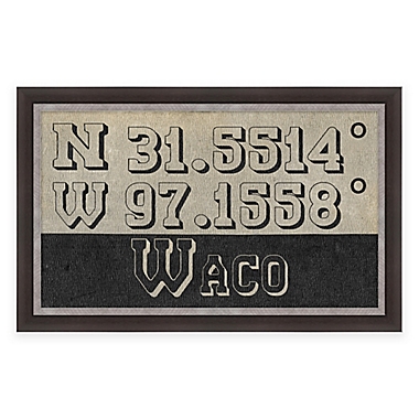 Waco, Texas Coordinates 28-Inch x 16-Inch Framed Wall Art. View a larger version of this product image.