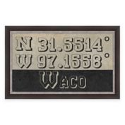 Waco, Texas Coordinates 28-Inch x 16-Inch Framed Wall Art