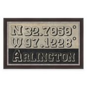 Arlington, Texas Coordinates 16-Inch x 28-Inch Framed Wall Art