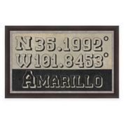 Amarillo, Texas Coordinates 16-Inch x 28-Inch Framed Wall Art