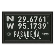 Pasadena, Texas Coordinates 16-Inch x 28-Inch Framed Wall Art