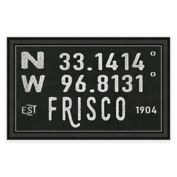 Frisco, Texas Coordinates 16-Inch x 28-Inch Framed Wall Art