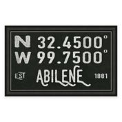 Abilene, Texas Coordinates 16-Inch x 28-Inch Framed Wall Art