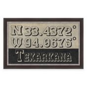 Texarkana, Texas Coordinates 16-Inch x 28-Inch Framed Wall Art