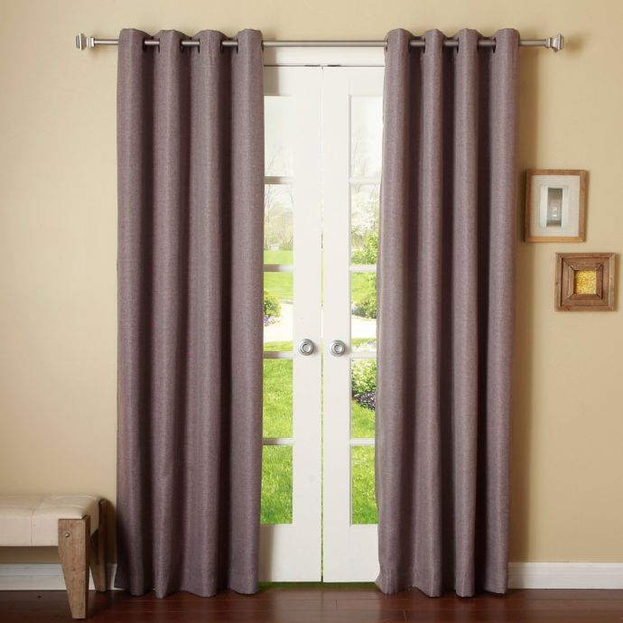 Decorinnovation Basketweave Room Darkening Grommet Top Window