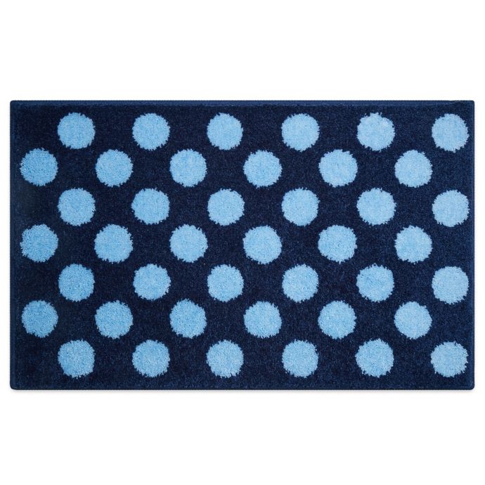 Grund Polka Dot 21 Inch X 34 Inch Bath Rug In Blue Bed Bath