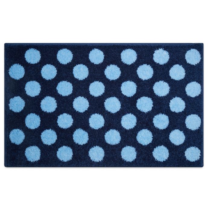 Grund Polka Dot 21 Inch X 34 Inch Bath Rug In Blue Bed Bath