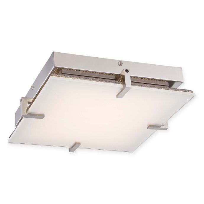 George Kovacs Hooked Led Flush Mount With Polished Nickel Finish