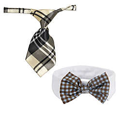 Fashionable and Trendy Dog Neck Tie in Black/White