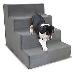 Precious Tails High Density Foam 4 Steps Pet Stairs in Grey