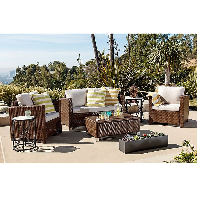Abbyson Living® Hampton 4-Piece Outdoor Wicker Sofa Set ... Abbyson Living® Hampton 4-Piece Outdoor Wicker Sofa Set ... on Outdoor Living Wicker id=82022