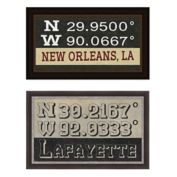 Louisiana Coordinates Framed Wall Art Collection