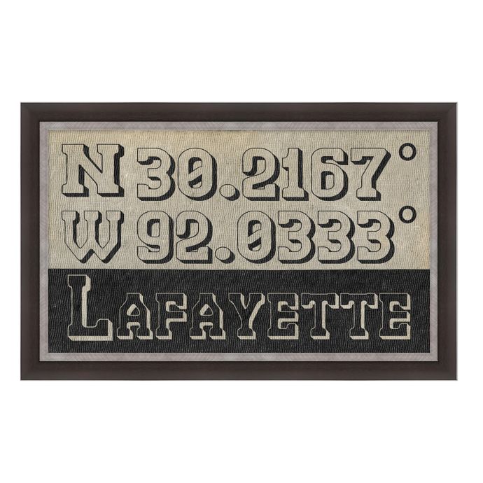 Lafayette Louisiana Coordinates Framed Wall Art | Bed Bath ...