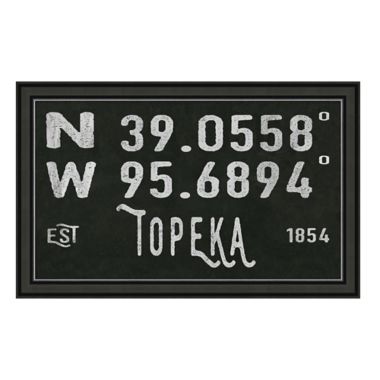 Topeka, Kansas Coordinates 27-Inch x 17-Inch Framed Wall Art. View a larger version of this product image.