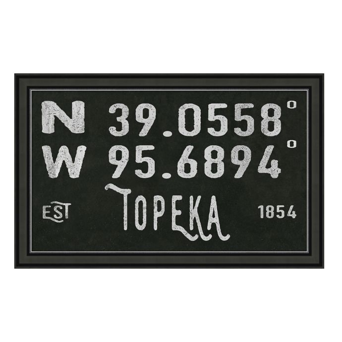 Topeka Kansas Coordinates Framed Wall Art Bed Bath Beyond