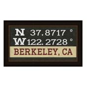 Berkeley, California Coordinates 16-Inch x 28-Inch Framed Wall Art