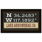 Arrowhead, California Coordinates 16-Inch x 28-Inch Framed Wall Art