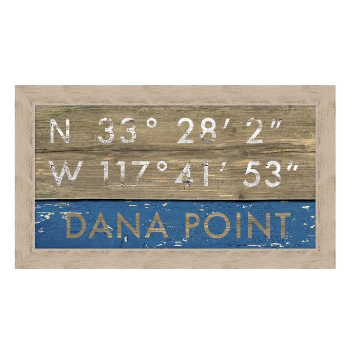 Dana-Point,-California-Coordinates-Framed-Wall-Art-|-Bed-...