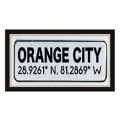 Orange City, Florida Coordinates 28-Inch x 16-Inch Framed Wall Art