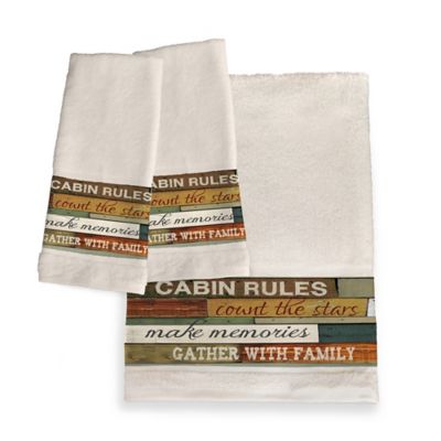 Hand towel Cabin sweet cabin funny bathroom kitchen home linens drying cloth 100% COTTON
