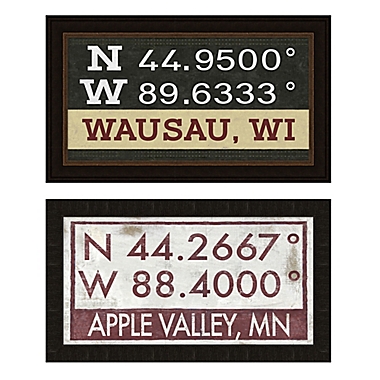Wisconsin Coordinates Framed Wall Art. View a larger version of this product image.