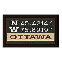 Ottawa, Canada Coordinates 16-Inch x 28-Inch Framed Giclee Print