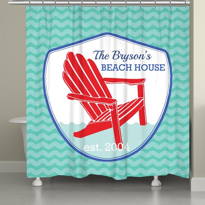 Laural Home Adirondack Beach Badge Shower Curtain Bed Bath Beyond