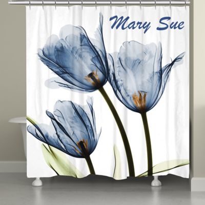 Tulip 72 Inch X 71 Shower Curtain, Black And White Tulip Shower Curtain