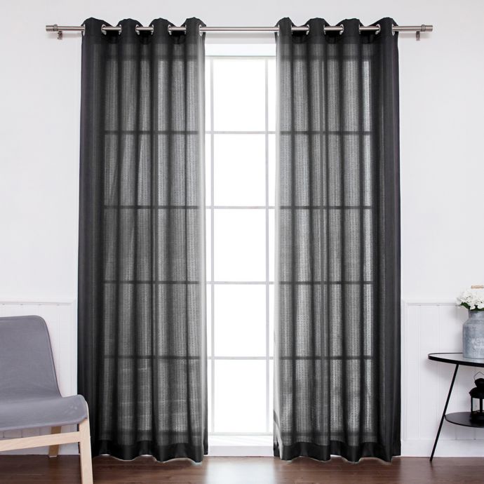 Decorinnovation Oxford Grommet Top Outdoor Curtain Panel Pair