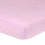 Gerber® Hearts Fitted Crib Sheet in Pink/White