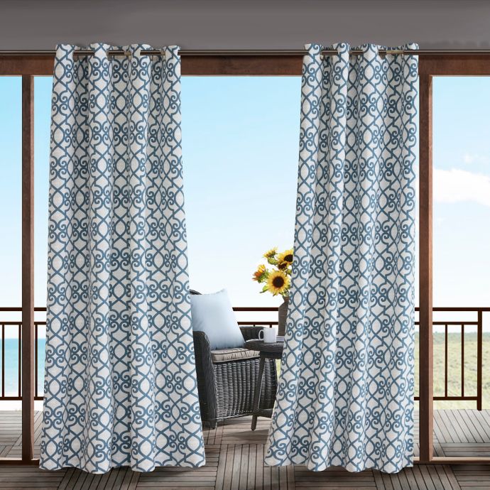 Madison Park Daven 3m Scotchgard Grommet Top Outdoor Curtain