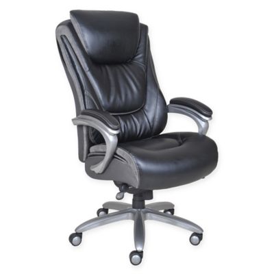 Serta&reg; Bliss Big & Tall Leather Executive Office Chair in Black