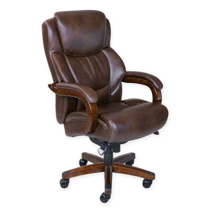 La-Z-Boy® Delano Big & Tall Leather Executive Office Chair in Chestnut