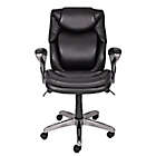 Alternate image 1 for Serta&reg; Wellness Leather Executive Office Chair in Black