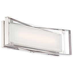 George Kovacs® Crystal-Clear 3-Light LED Bath Light with Polished Nickel Finish