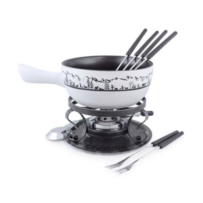 Swissmarswissmar Heidi 2 75 Qt Ceramic 9 Piece Fondue Set Dailymail