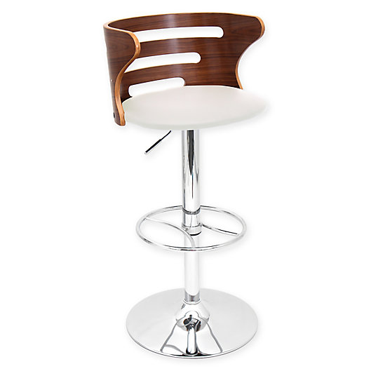 Alternate image 1 for LumiSource® Cosi Adjustable Height Faux Leather Bar Stool in Cream