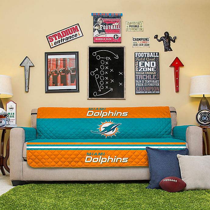 Nfl Miami Dolphins Sofa Cover Bed Bath Beyond