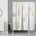 Alternate image 0 for Ornaments Shower Curtain in White/Gold
