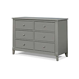 Sorelle Berkley 6-Drawer Double Dresser in Weathered Grey