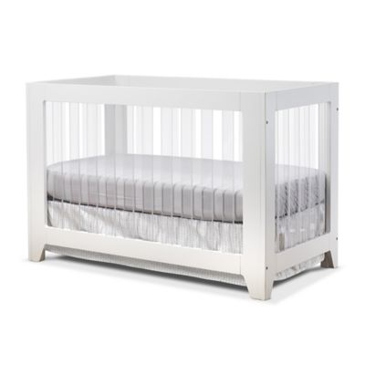 Sorelle Furniture Soho 2-in-1 Convertible Crib with Toddler Guardrails in White