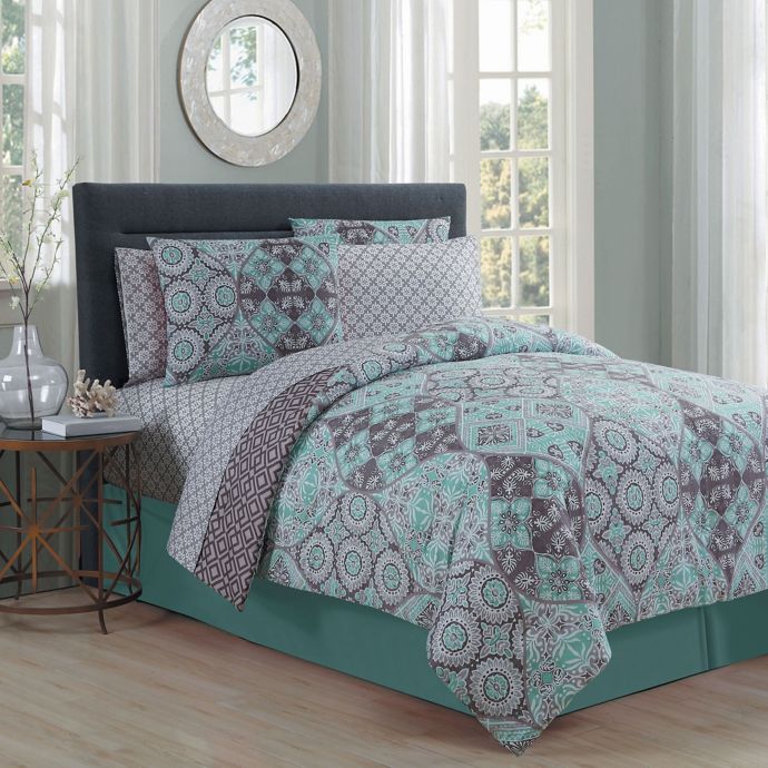 Minerva 8 Piece Reversible Comforter Set Bed Bath Beyond