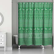 Christmas Sweater Shower Curtain in Green