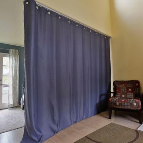 room divider curtain pole