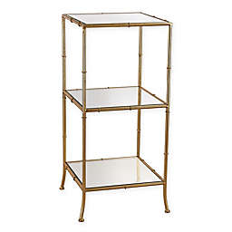 Sterling Industries Malacca  Metal Shelving Unit in Gold