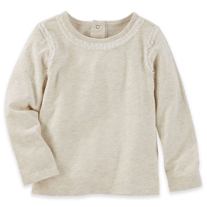 OshKosh B'gosh® Long Sleeve Sparkle TShirt in Oatmeal Bed Bath & Beyond